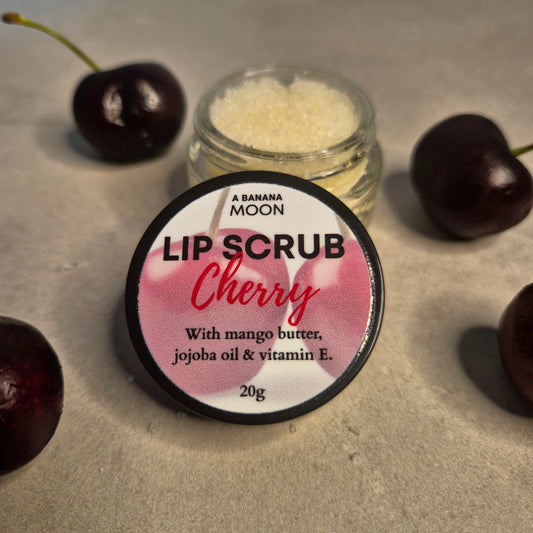 Organic cherry lip scrub