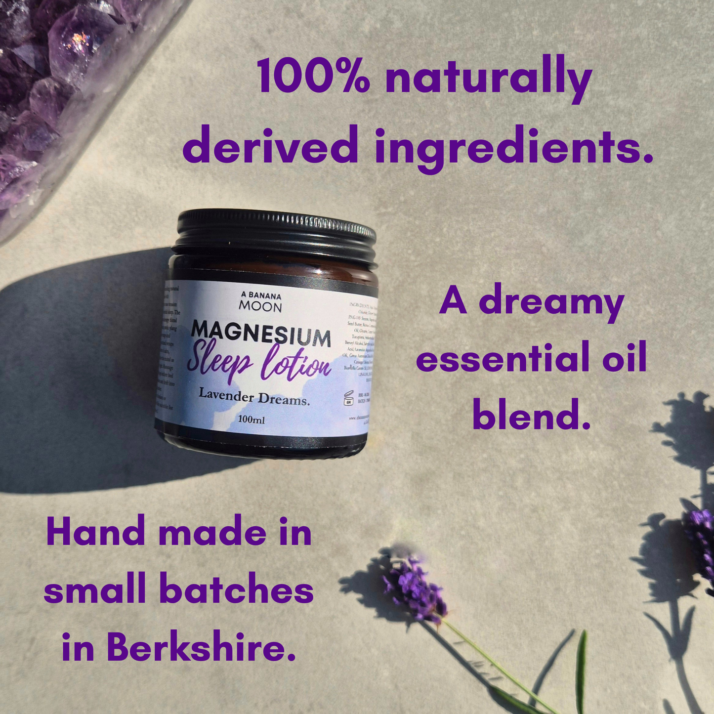 Magnesium Sleep Lotion texture swatch, fast-absorbing night cream